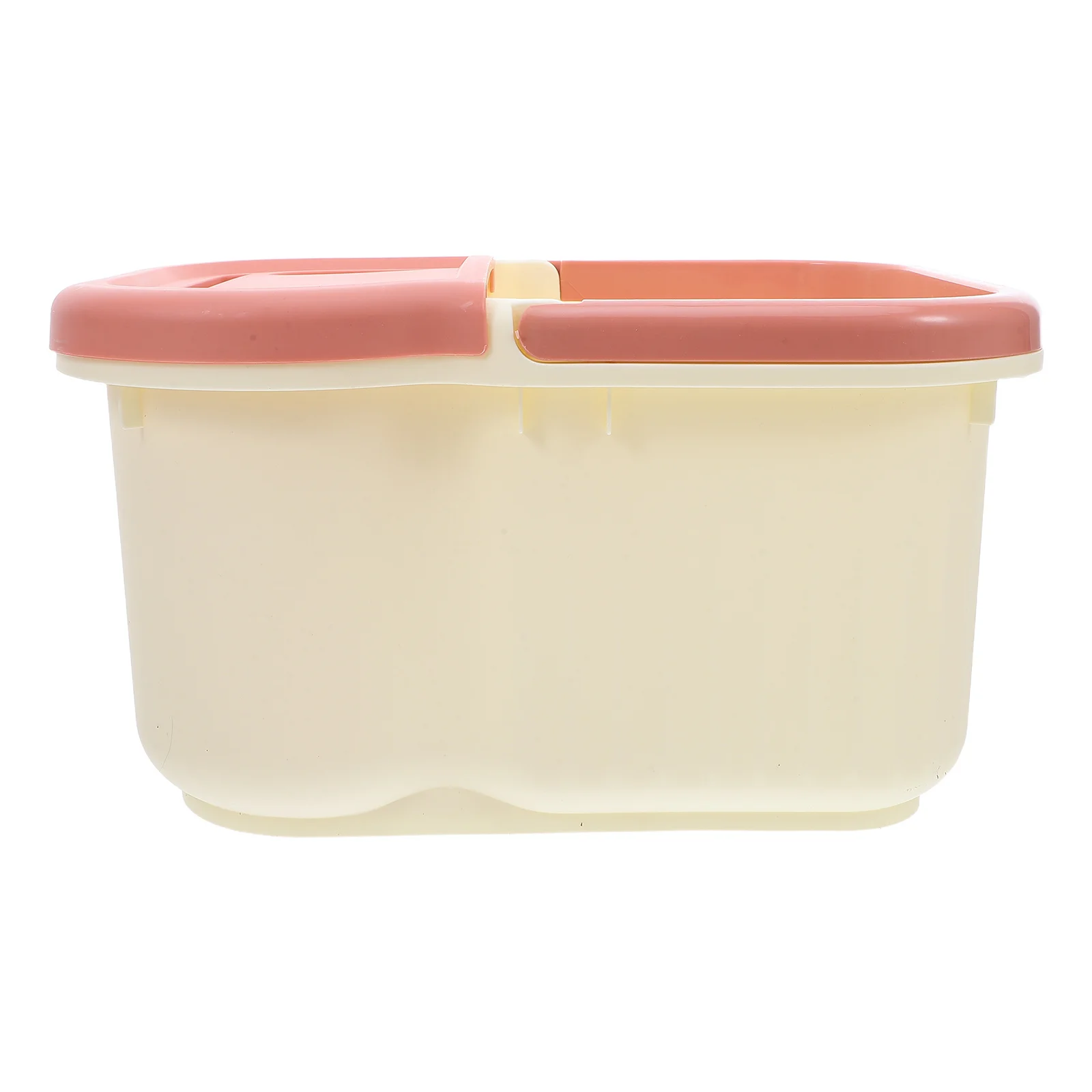 

Beige Foot Bath Bucket Plastic Pedicure Barrel Travel Spa Care Soak Tub Home Office Foot Washing Bucket Pedicure Soaking Tub