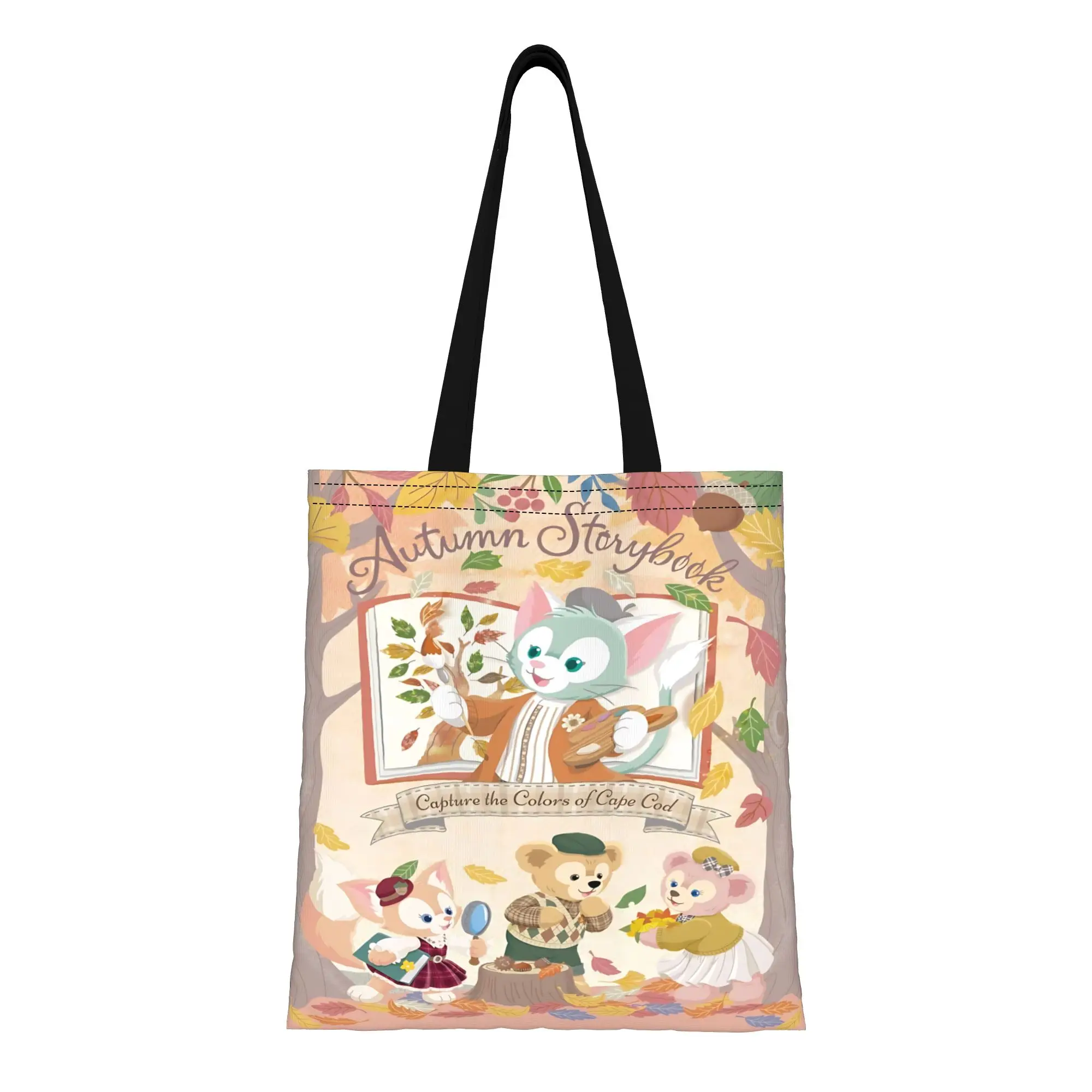 

1PC back to school Cartoon Disney Duffy And Friends Canvas Canvas Tote Bag Women'S Shoulder Handbag