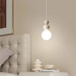 Lampada a sospensione a LED semplice scandinava lampada da comodino per camera da letto principale apparecchi di illuminazione decorativi da cucina