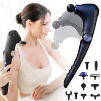 Fascia Massage Gun Shoulder Massager Electric Muscle Massage Machine High Frequency Back Waist Body Massage with Extended Handle