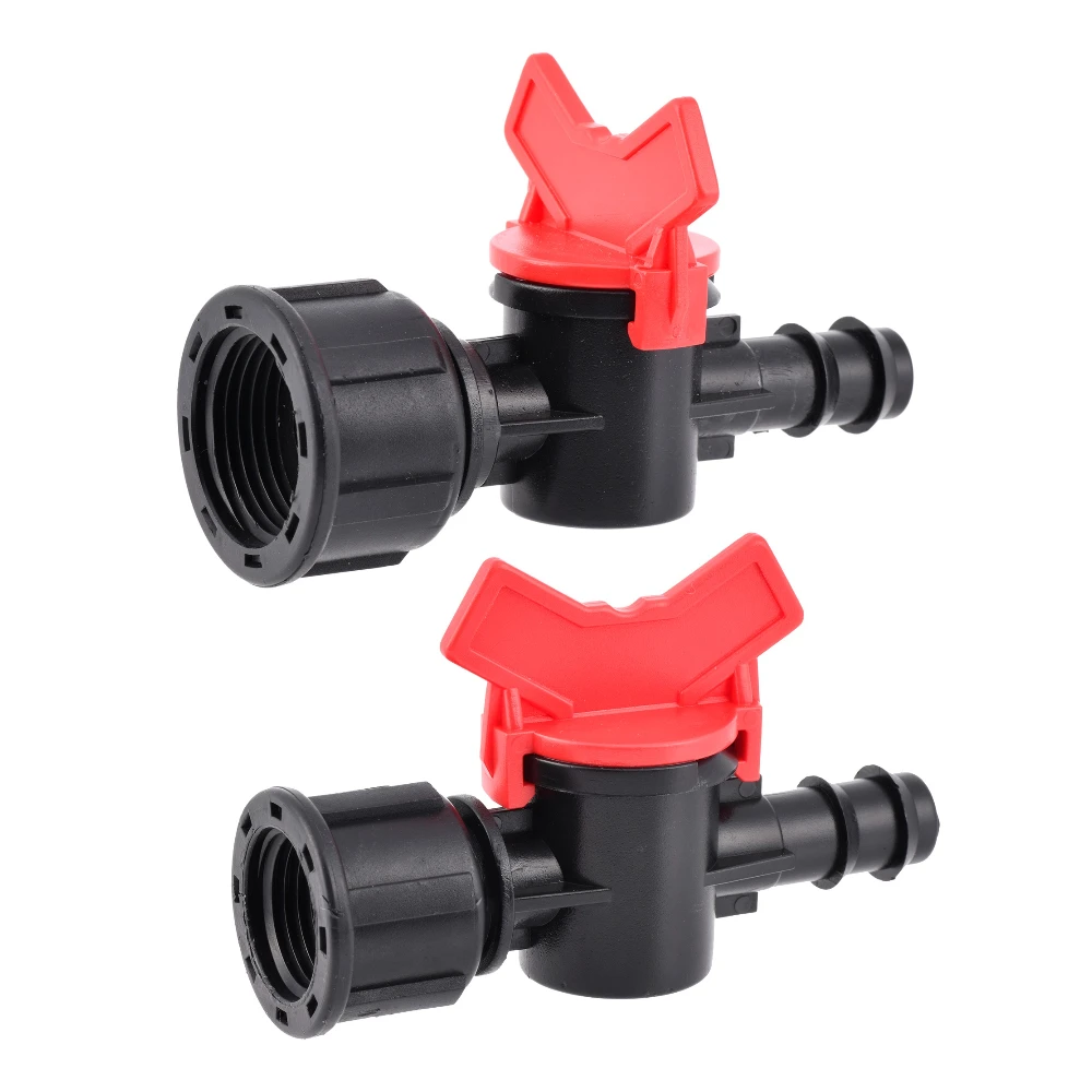 

1Pc 1/2" 3/4" Female Thread To 16mm PE Hose Irrigation Valve Garden Tap Mini Ball Valve Connector