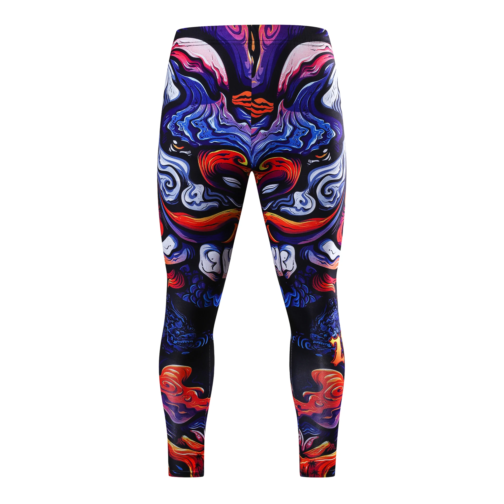 Men's Chinoiserie Trousers Compression Pants Leggings are Suitable for Gym Fitness Jogging Exercises
