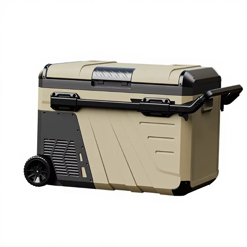 35L Compressor Car Refrigerator 12V 24V AC DC Dual Use Portable Pull Rod Camping Fridge