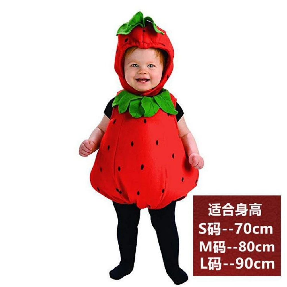 Unisex Baby Animal Costume Winter Autumn Hooded Romper Halloween Cosplay Jumpsuit Outfits Strawberry Pig Fruit Bird Outfits