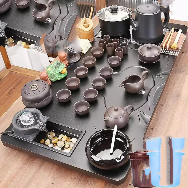 a*-Tableware Irregular Tea Tray Drip Valet Rectangle Living Room Table Tea Tray Coasters Drainage Madera Home ./