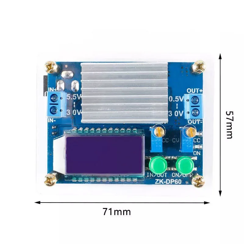 1/2/3/5/10Pcs 60W6A High Power Adjustable Buck-Boost Power Module Solar Charging Long Handle Adjustment with Display Shell