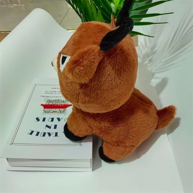 Juguete de peluche de Reno, Animal relleno suave y bonito, centro de mesa de Navidad de bosque de 99 noches para niños, regalo de vacaciones o Navidad