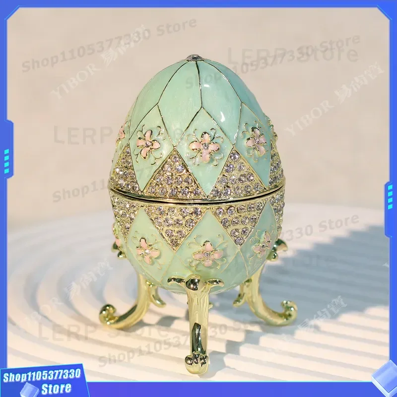 Yishangbao Creative Enamel Jewelry Box Russian Easter Egg Small Ornament European American Style Hot Selling Cross Border