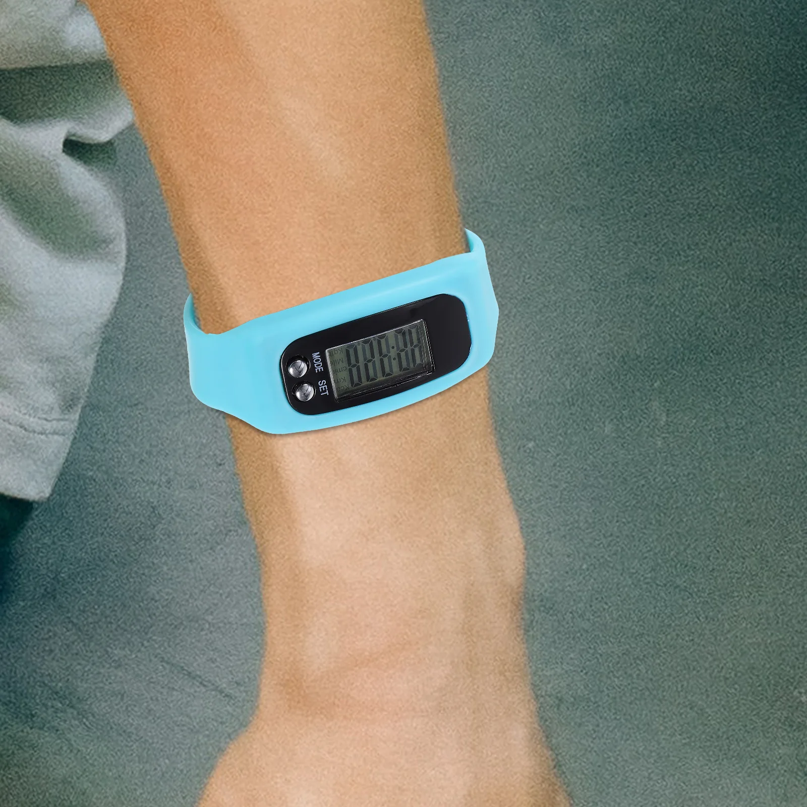 

Digital Pedometer Bracelet Watch Blue Silica Gel Step Counter Multi Function Fitness Tracker Wristband Durable Safe