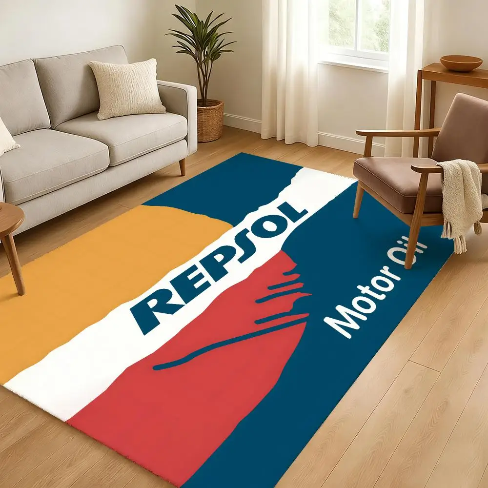 Rep-sols Racing Fuel Oil Floor Mat Soft Thickened Absorbent Non-Slip Bedroom Living Room Door Mat Home Decor Flannel Rugs