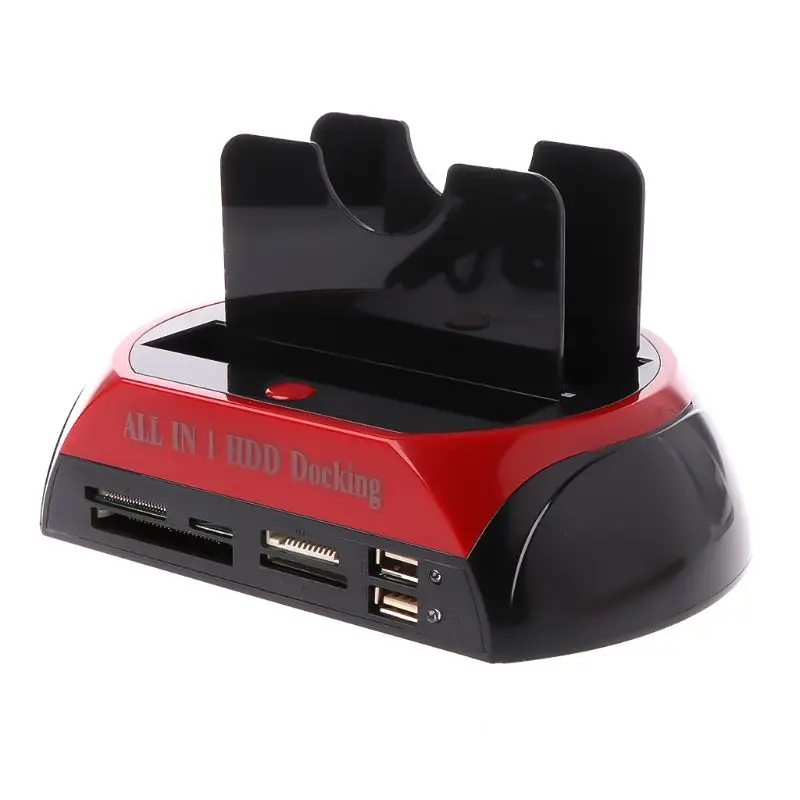 IDE SATA Dual All In 1 HDD Dock Docking Station Hard Disk Drive Hdd 2.5 3.5 Reader Usb 2.0 US External Box Enclosure Case