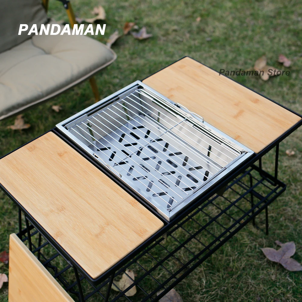 Portable 201 stainless steel outdoor camping picnic tourist tabletop cooking 1unit folding IGT Grill