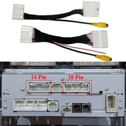 28Pin Front Camera 24Pin Rear Camera DVR Adapter Cable For Toyota-Land Cruiser Quick Response Accessories
