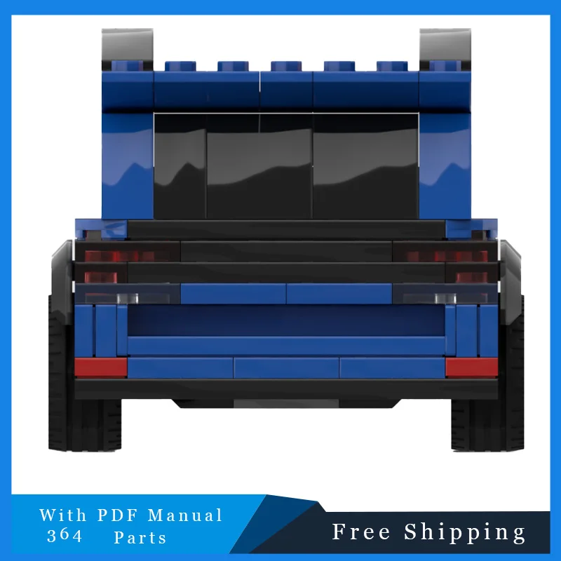 364 stuks blauwe reisauto technologie stenen bouwstenen model creatief display speelgoed voor volwassenen en kinderen verjaardag kerstcadeau