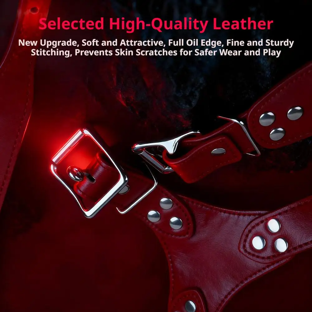 PU Leather Chastity Belt Sex Toy Accessory for Metal Chastity Cage Secure Support Strap Male Chastity Lock Belt Bdsm Men Sex Toy - view 3