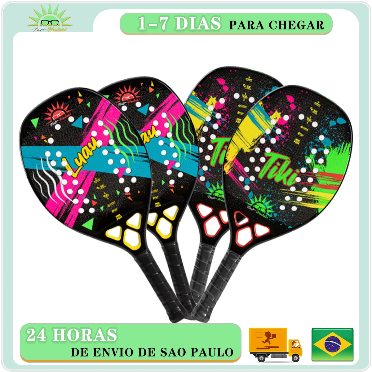 3K 100% Carbon Fiber Rough Surface Beach Tennis Racket