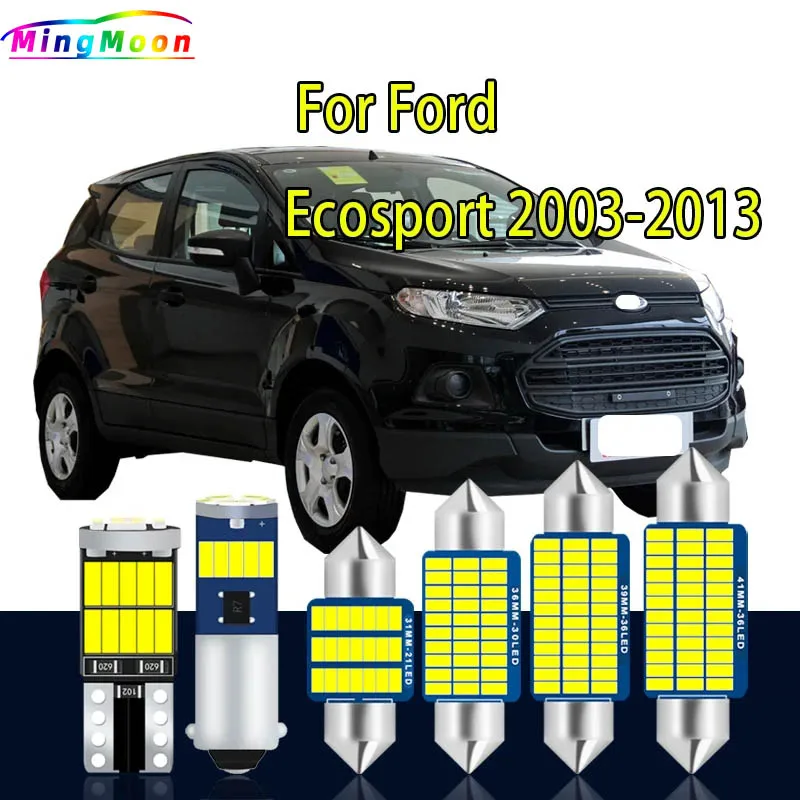 

10Pcs Canbus LED Interior Dome Map Trunk Light Kit For Ford Ecosport 2003-2009 2010 2011 2012 2013 No Error Car Led Bulbs