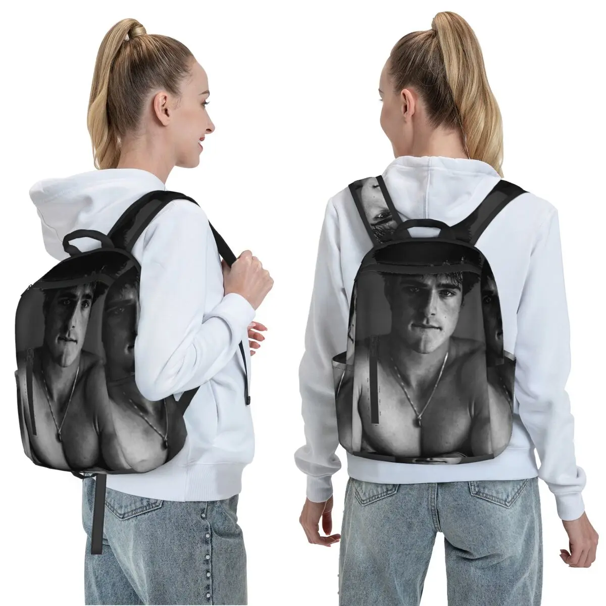 Jacob Elordi Australian Actor Backpack Daypack Large Capacity Boys Girls BookBag School Bag Shoulder Bags for Men Women