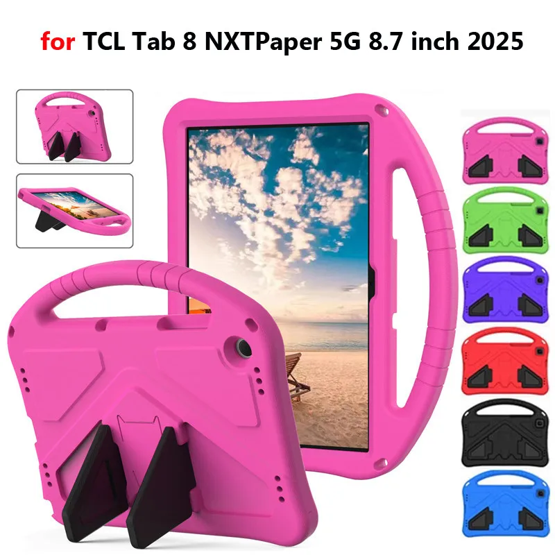 

Чехол для TCL Tab 8 NXTpaper 5G 8,7 дюйма 2025 TCL Tab 8 Gen 2 8,7 дюйма 2024 Детский противоударный складной чехол-подставка из ЭВА