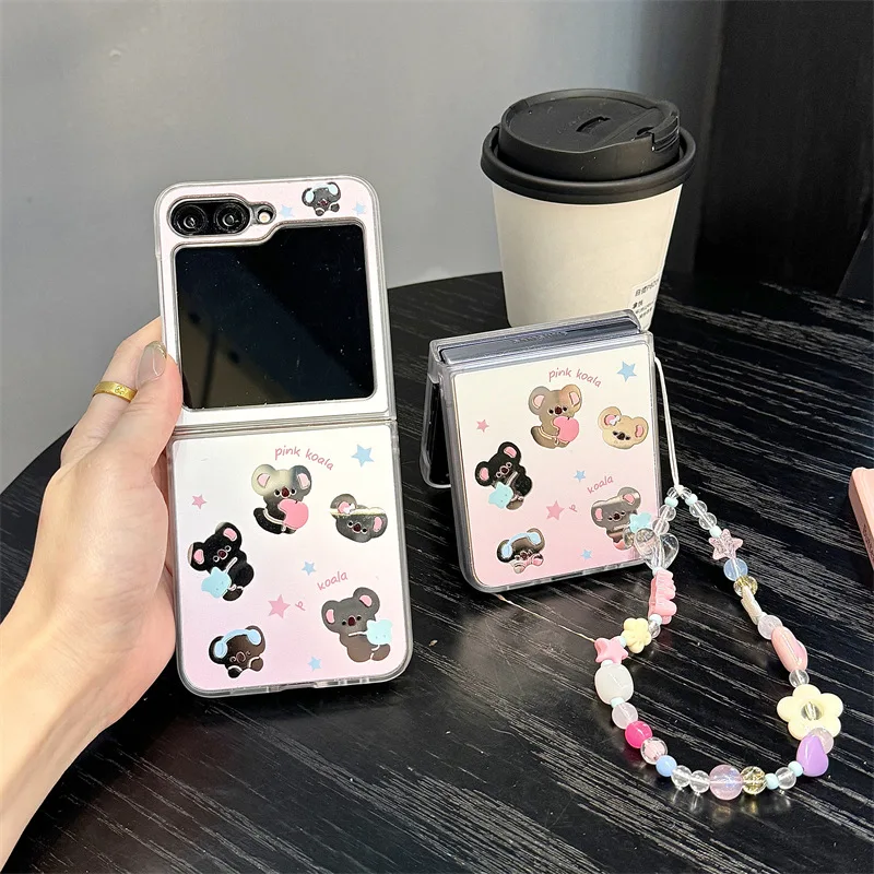 

Cute Koala Cute Mirror for Samsung Galaxy Z Flip 7 6 5 4 Protective Back Cover for ZFlip5 ZFlip6 ZFlip7 Case Shell