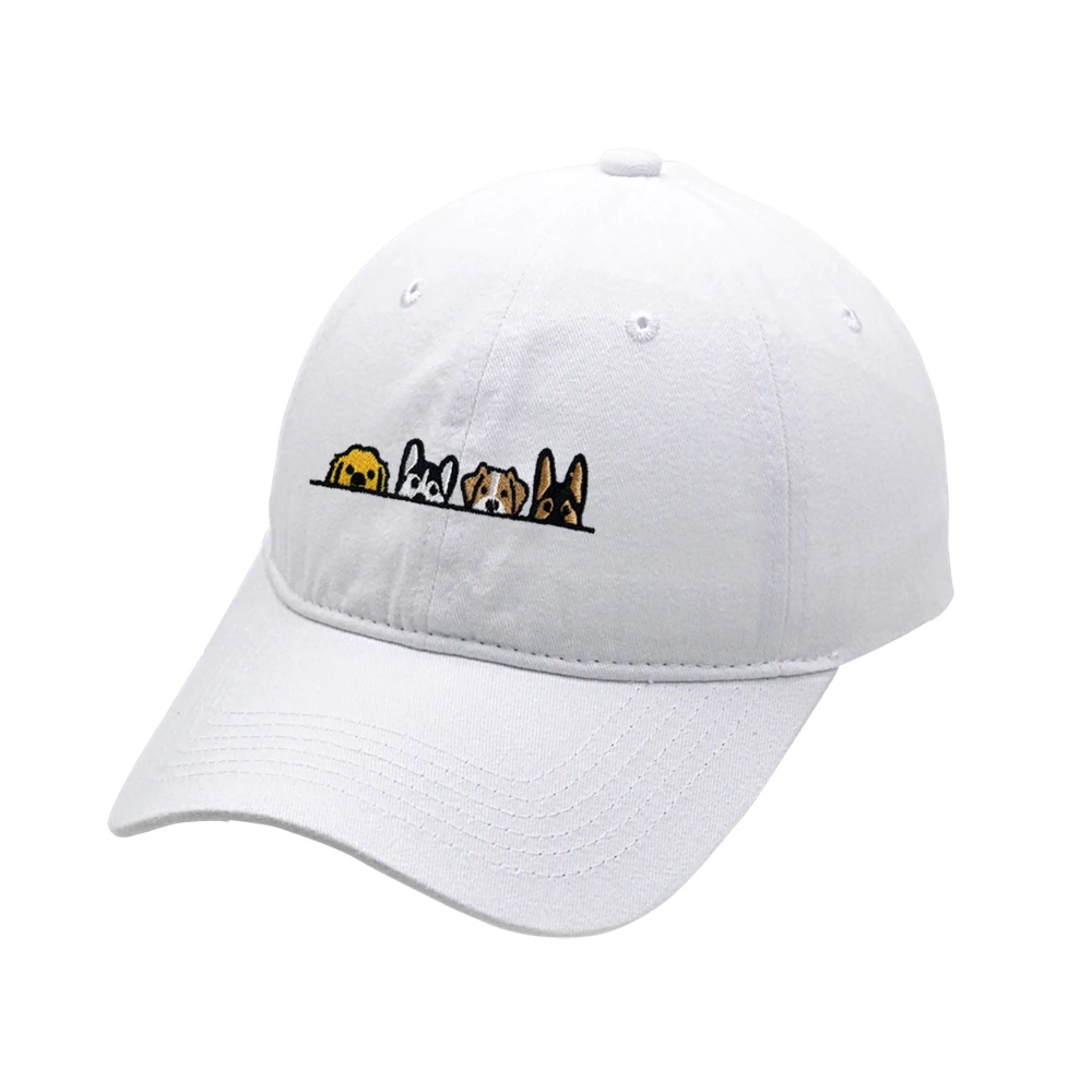 Cute Dog Dad Hat Pets Baseball Cap Embroidered Golden Retriever Retro Hat Cotton Unisex