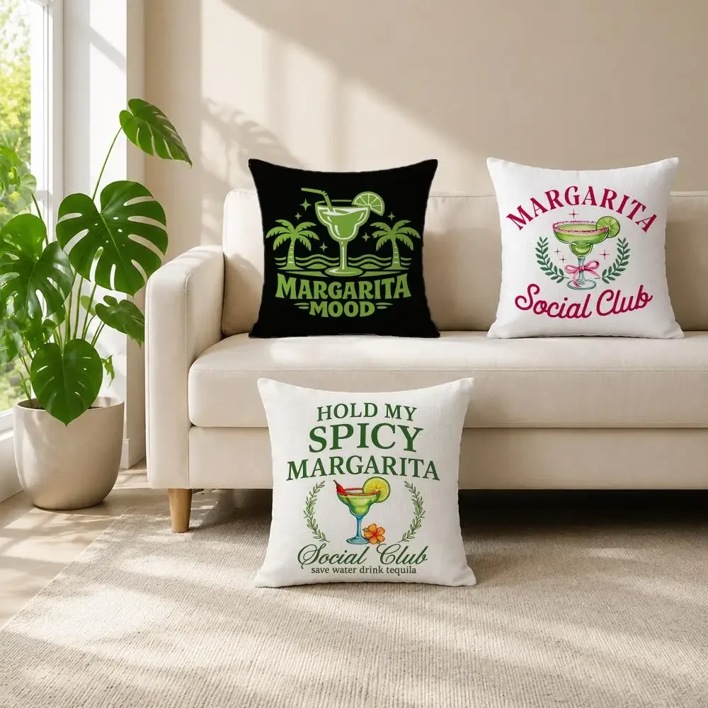 Cocktail Cushion Cover Cushion Cover Set 4Pcs 50x50 45x45 40x40 Pillowcase Decorative Sofa Home Decor