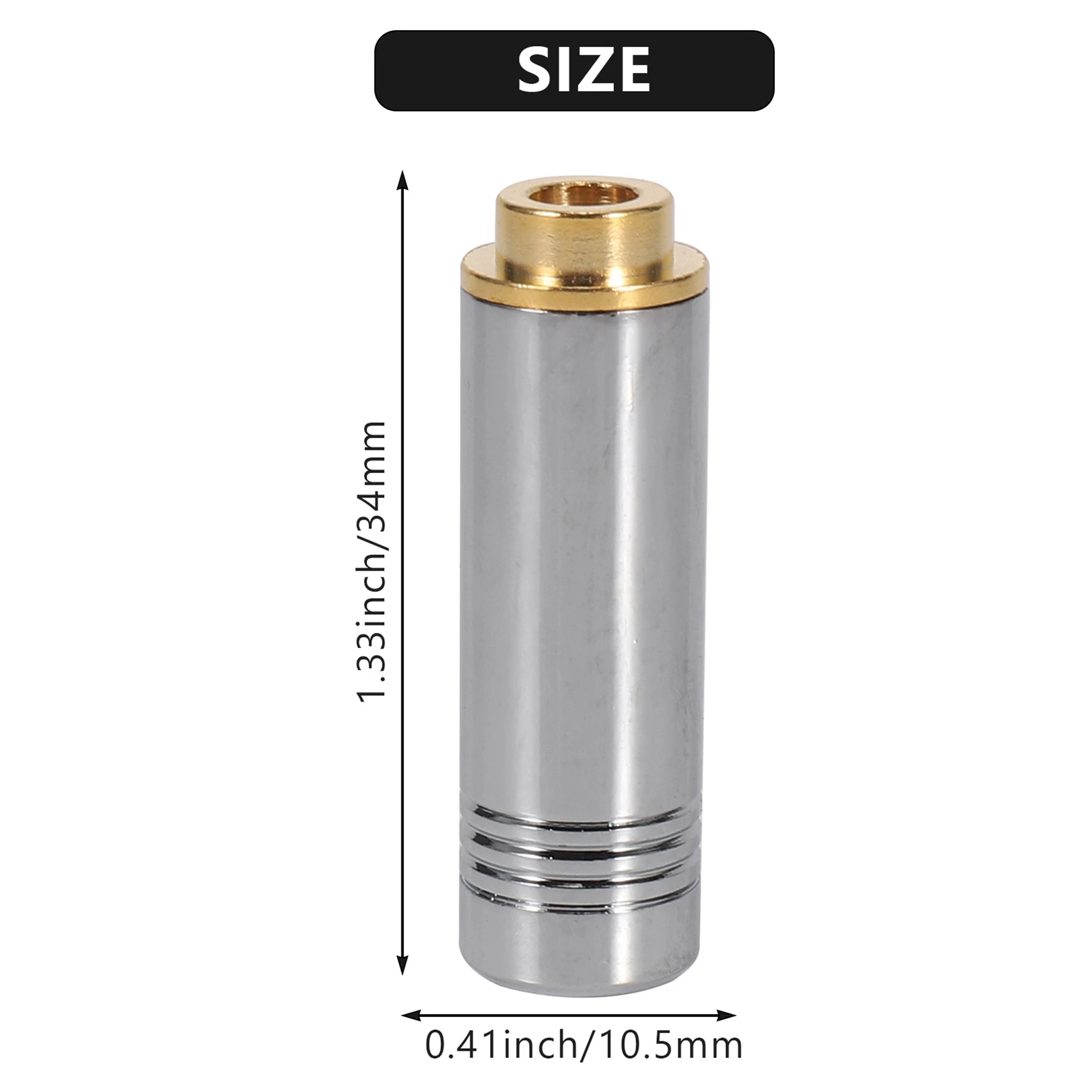 Conector hembra de Audio para auriculares estéreo equilibrados, conector de cable adaptador de Metal de 5 polos de 4,4mm para auriculares, color plateado