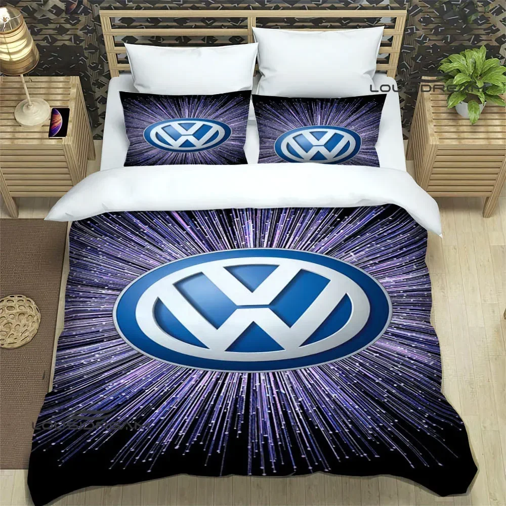 

Комплект постельного белья V-Volkswagen в стиле ретро с 3D рисунком, изысканные принадлежности для кровати, комплект пододеяльника, детской кроватки, роскошный подарок на день рождения
