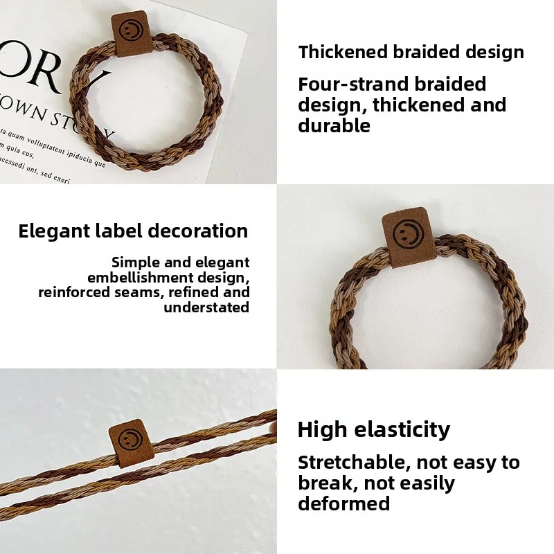

High Elastici Hair Ties Women's Rubber Ba for Bun Tail Fre out New 2023 Polyester Fiber Korean Sle Fre out