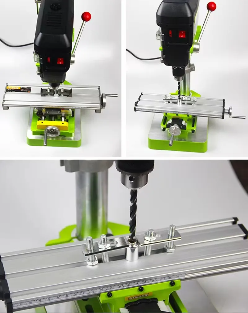 Mini Vise Bit Fixture Drilling and Milling Machine Multi-Function Precision Workbench X and Y Axis Adjustment Coordinate Table