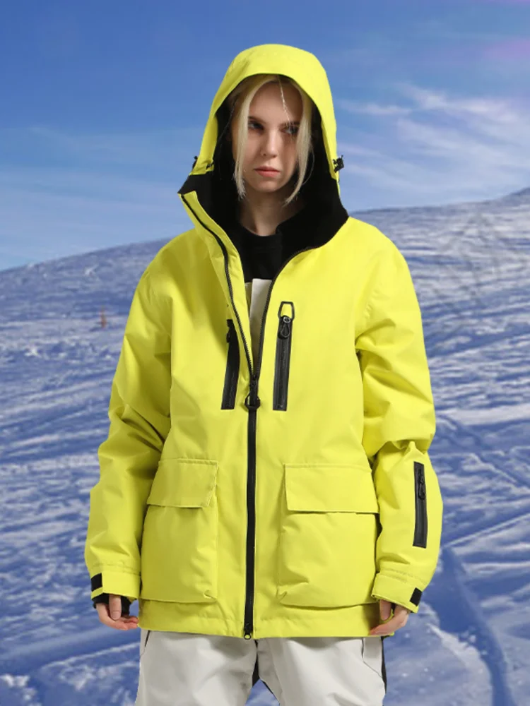 

Gsou Outdoor Sport Couple Loose Winter Skiing Jackets Thickened Waterproof Windproof Insulation Loose Comfortable Ski Clothes