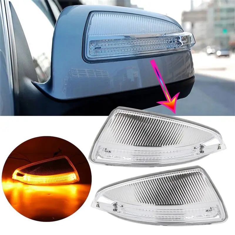 Side Rearview Mirror Turn Signal Light For W164 W204 W639 ML300 ML320 ML500 C250 C300 C350-A61E