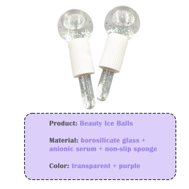 2 PCS Facial Ice Ball Mold - Reusable Cryo Globes for Skin Tightening Reduce Puffiness Dark Circles Cold Therapy Tools for Face