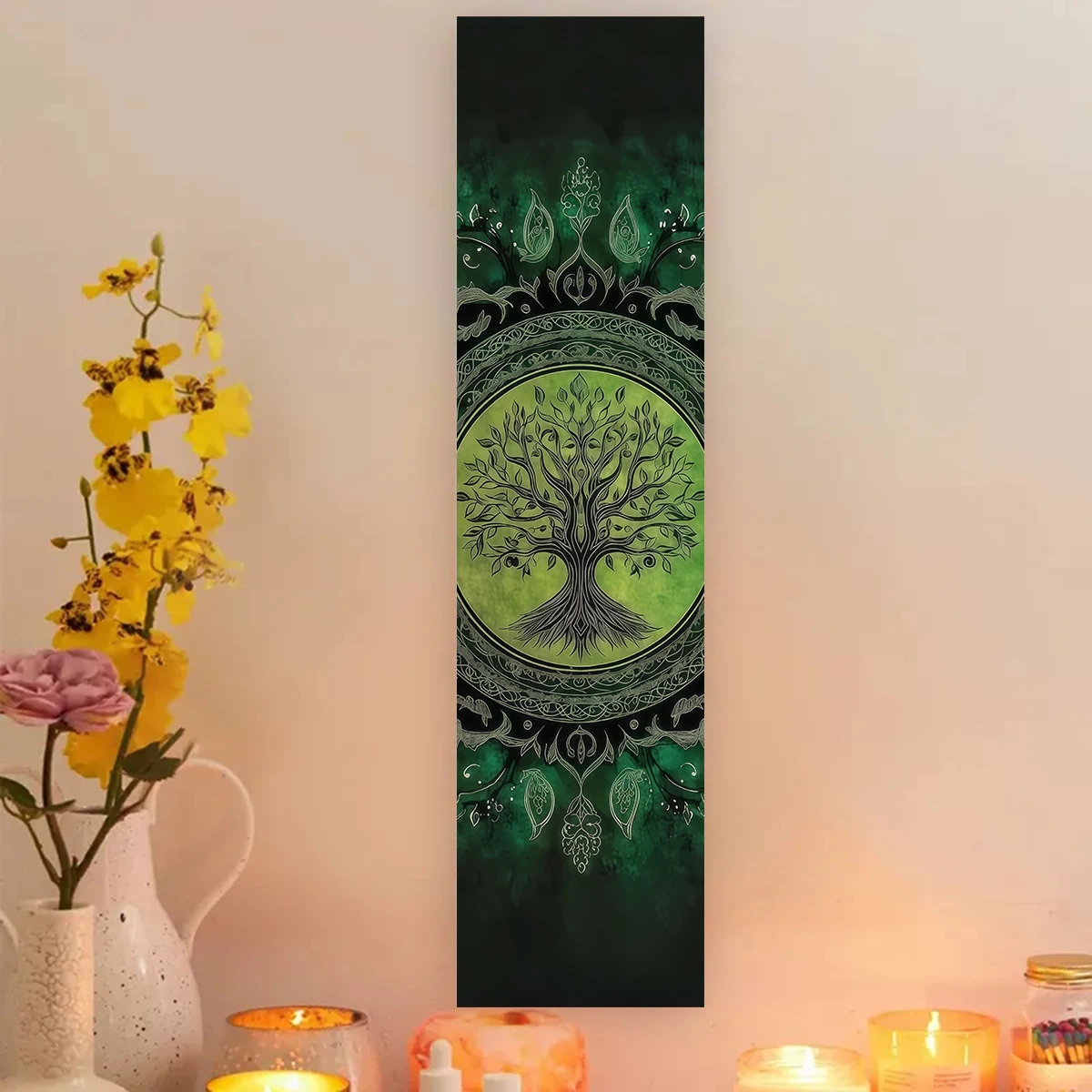 Tree of Life Healing Chakras Wall Decoration Tapestry Chakra Meditation Vertical Tapestry Colorful Spiritual Aesthetic Tapestry