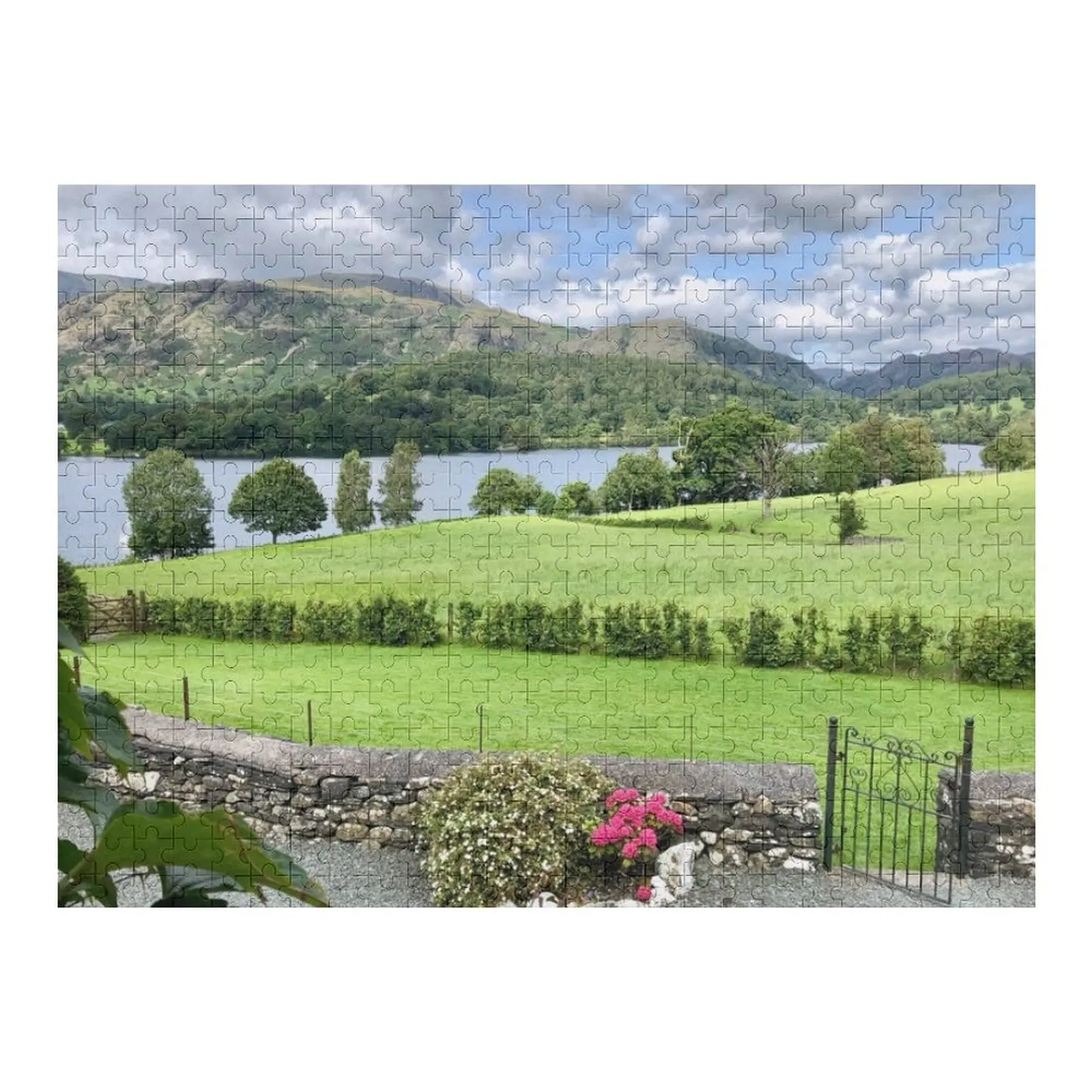 

View of Coniston Water from Bankground Farm or Hollyhow Jigsaw Puzzle With Photo Animal Custom Photo Puzzle