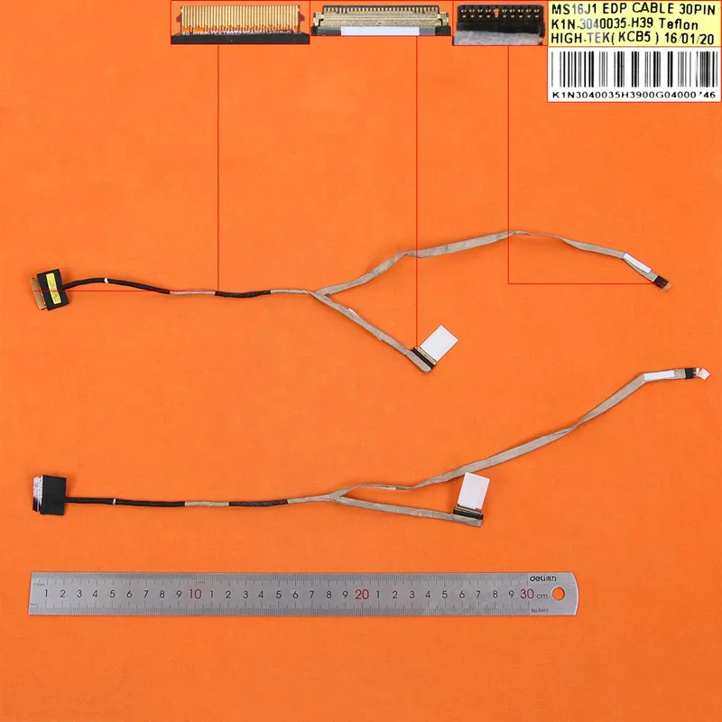 

New LCD LED Video Flex Cable For MSI MS-16J1 MS-16J2 MS-16J5 GE62 PN:K1N-3040035-H39 Replacement Repair Notebook LCD LVDS CABLE