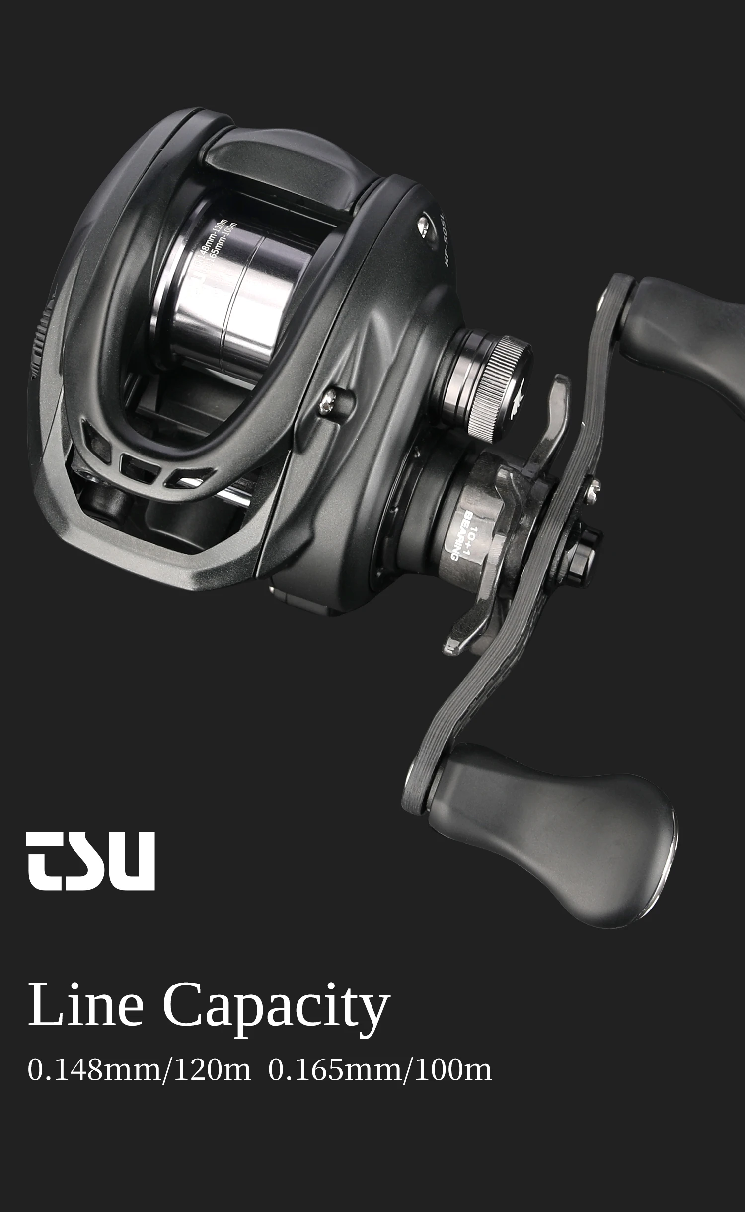 TSURINOYA 135g Ultra Licht 6,1g Spool Köder Finesse Baitcasting Angeln Reel Dark Wolf 50S 7.1:1 4kg Flach Spool Ligh Spiel Spule – Detail 6