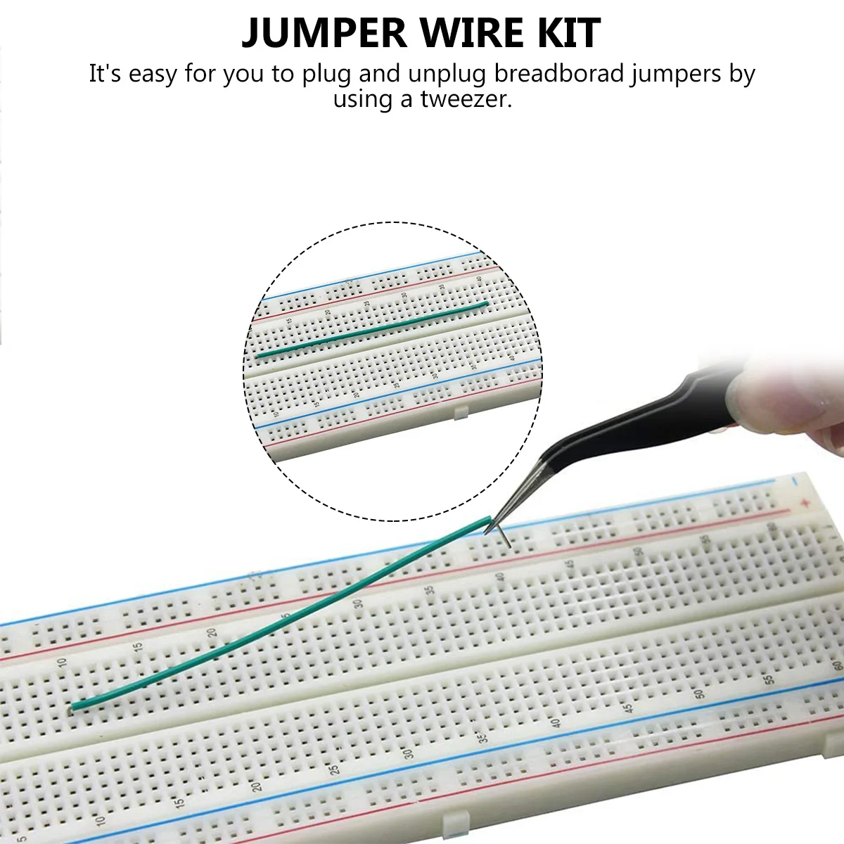 

560pcs Breadboard Jumper Wire Kit 14 Lengths Pre-Cut Right Angle Organized Plastic Box For Solderless Prototyping Cable Set