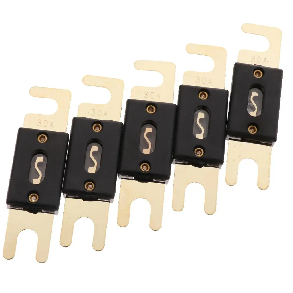 Car ANL Fuse Block Gold Plated 30A 32V Reliable ANL Vehicle Fuses for Car Electronics and Fuse Modules view 5