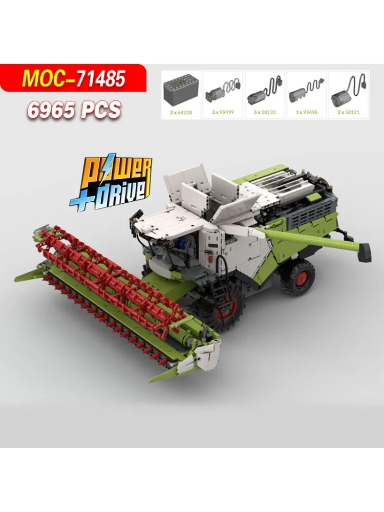 MOC-71485 Mähdrescher-Baustein-Modellbausatz - 6965 Teile Maschinenbau Allgemeines System Konstruktionsspielzeug Geschenk