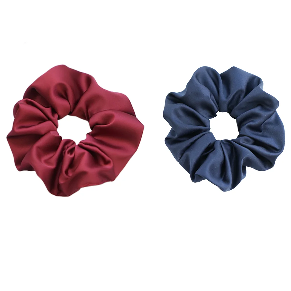 

2 Pcs Hair Ties Silk Women Headdress Ponytail Holder for Women's Cloth Rings Fashion Band Ropes