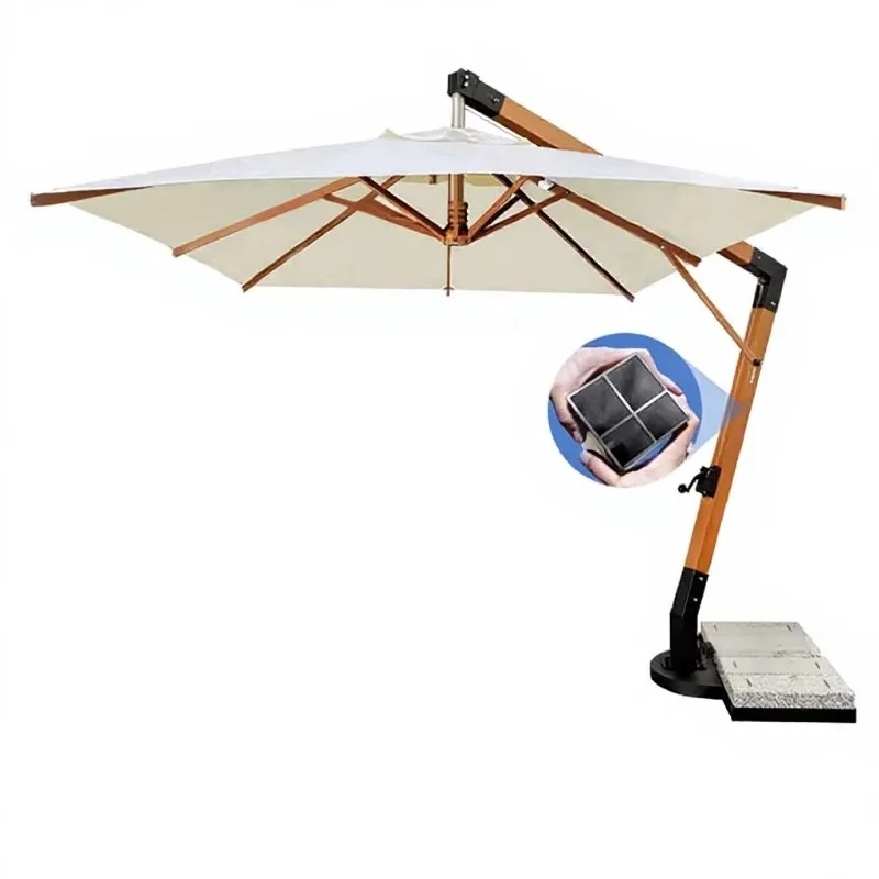 Wholesale Custom Printed Waterproof Folding Luxury Cantilever Umbrella with Sun Protection for Outdoor Beach Fast Delivery