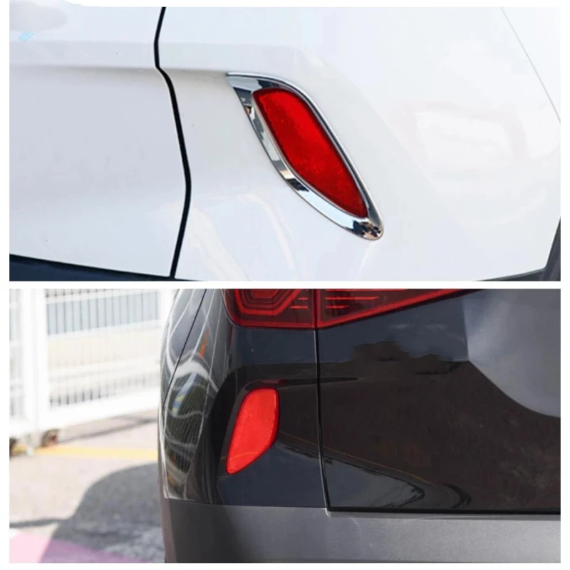 For Kia Seltos 2019 2020 2021 ABS Front rear Fog light lamp Trim Cover Reflector Foglight Lamp Cover Sticker Accessories