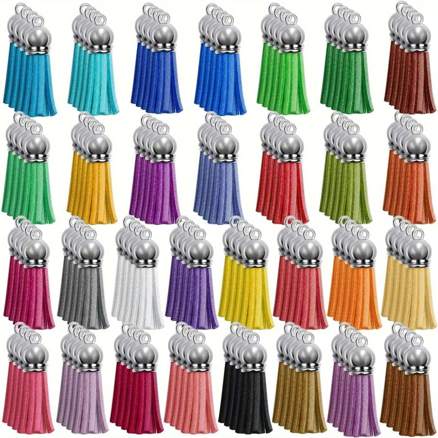

120Pcs Keychain Tassels Acrylic Keychain Blanks Keychain Rings Bulk for DIY Craft Supplies