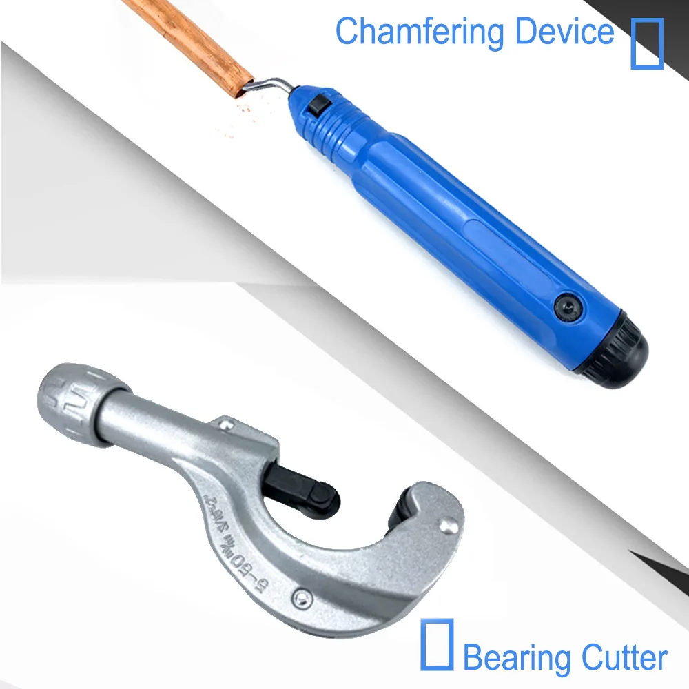 Kit di espansione per tubi idraulici da 10-28 mm con teste di espansione per tubi Strumento per sbavatura Tagliatubi Refrigerazione professionale per tubi in rame