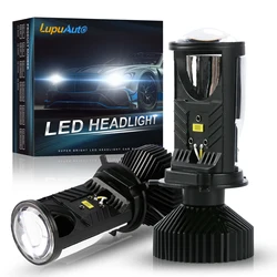Y6D H4 LED Projector Headlight Projector Lens with Fan Cooling 90W Automobile Hi Lo Beam Bulb 12V 6000K RHD LHD