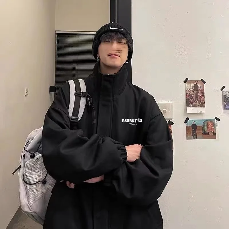 

Fall Men's Large Size 250 Pou Jaet Trendy Brand Simple High-End Feeling Cool Design Original INS ular Youth Jaet