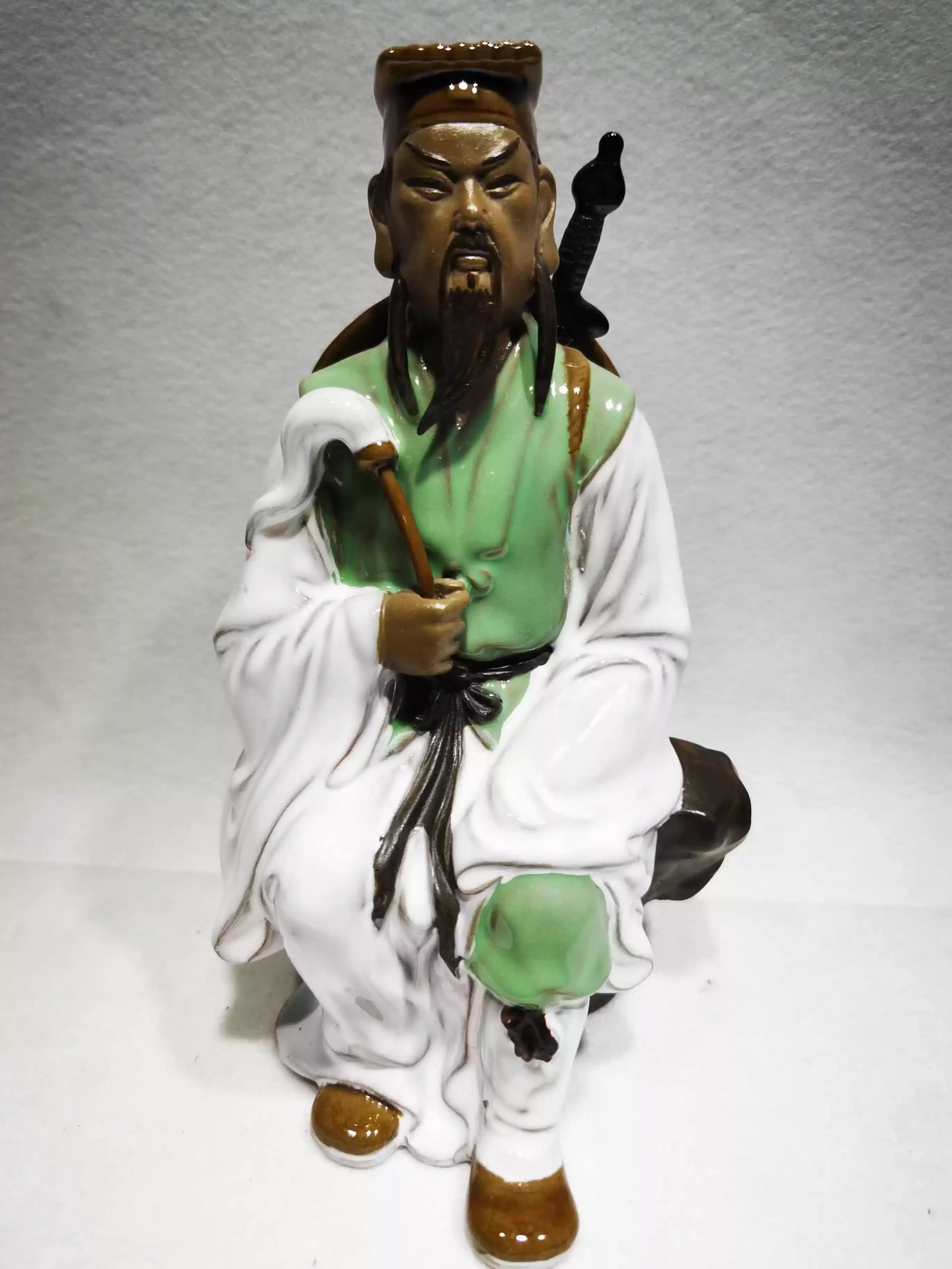 

Figure decoration Shiwan kiln ceramic statue----ancient Chinese warrior statue,#02