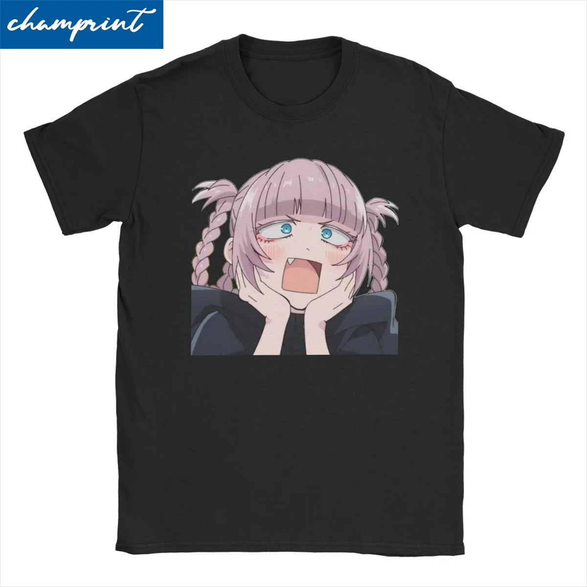 Nazuna Nanakusa Surprised T-Shirts for Men Women Call of the Night Anime Pure Cotton Tee Shirt Short Sleeve T Shirt Gift Tops