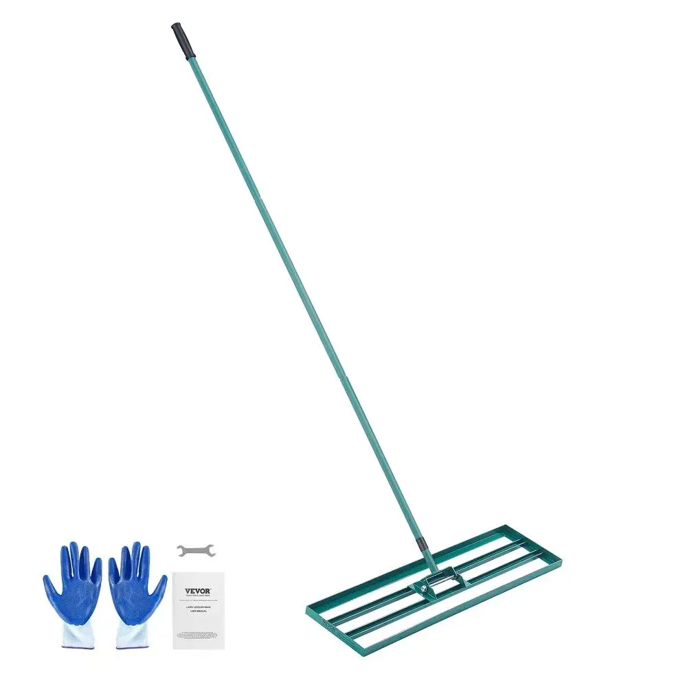 

Lawn Leveling Rake 36x10 Inch Heavy Duty Lawn Tool with 78 Inch Steel Handle for garden Golf Course Farm Use